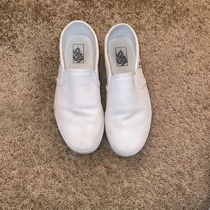 white slip on vans